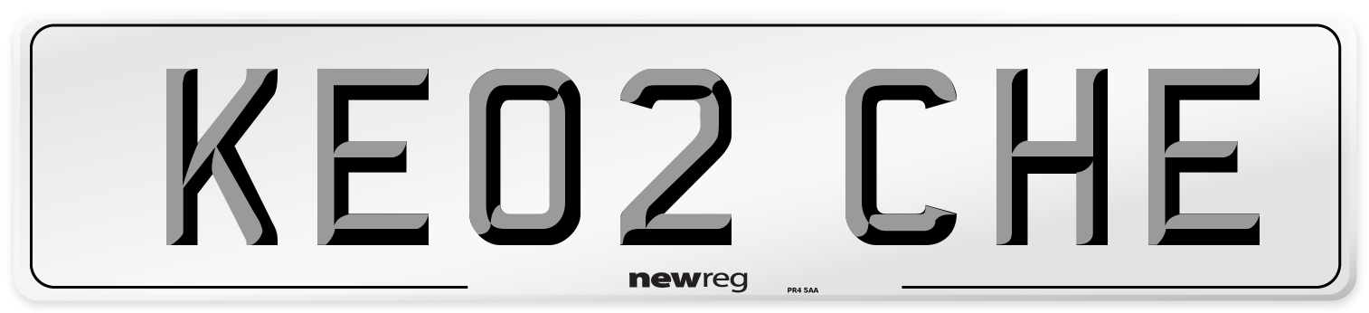 KE02 CHE Number Plate from New Reg